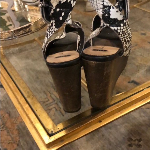 Skin Hello Midnight Snakeskin Wedges - Picture 7 of 8